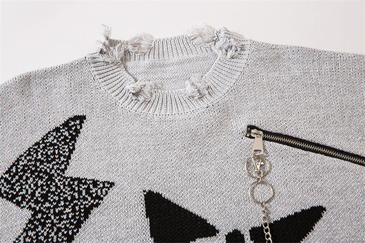 Suéter Desgarrado con Cierre para Mujer - Estilo Urbano - Image 15