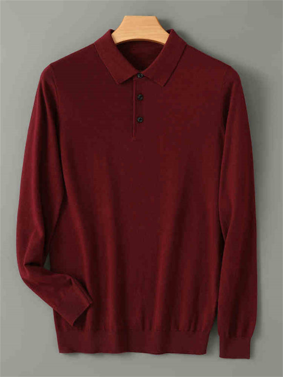 Suéter Premium de Cashmere com Gola de Agasalho e Forro Térmico Grosso
