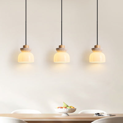 Lámpara de Mesita Estilo Japonés Minimalista en Madera Natural - Image 3