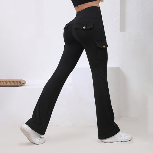 Pantalones Deportivos Talle Alto con Bolsillos y Levantacaderas - Image 6