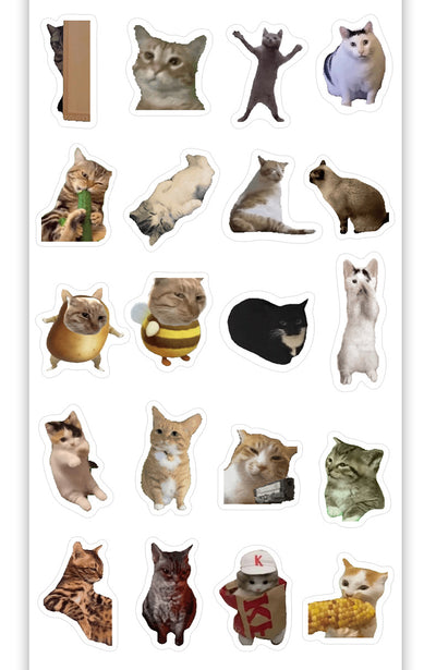 110 cute and funny cat stickers featuring various breeds and humorous poses, perfect for decorating laptops, water bottles, and journals. - Image 9