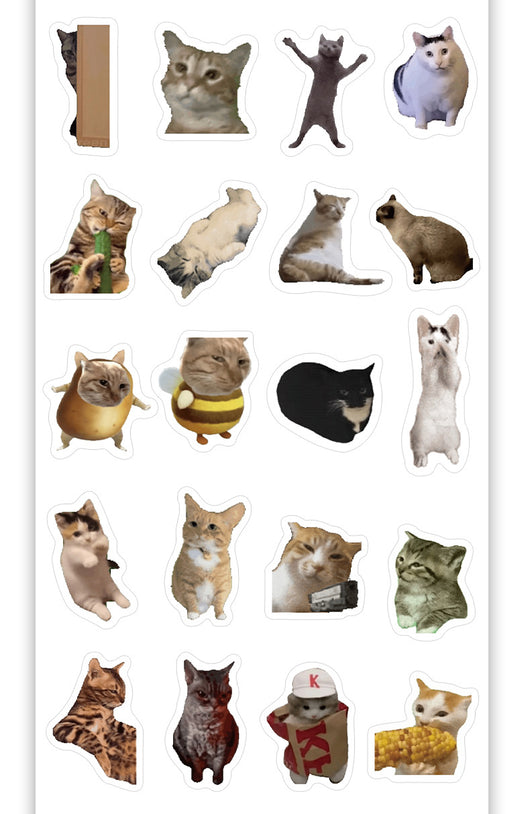 110 cute and funny cat stickers featuring various breeds and humorous poses, perfect for decorating laptops, water bottles, and journals. - Image 9