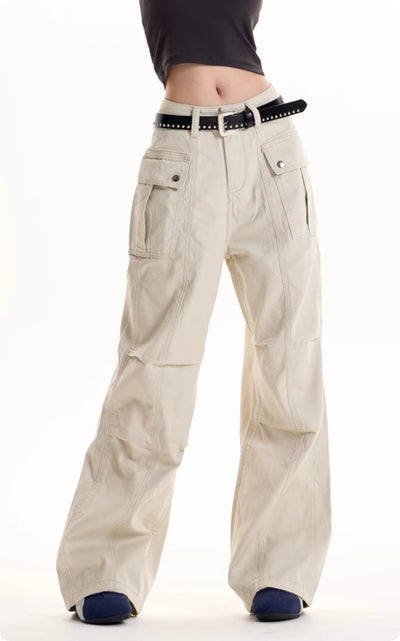 Pantalones de Trabajo Retro Americano Diseño Chica Picante - Image 5