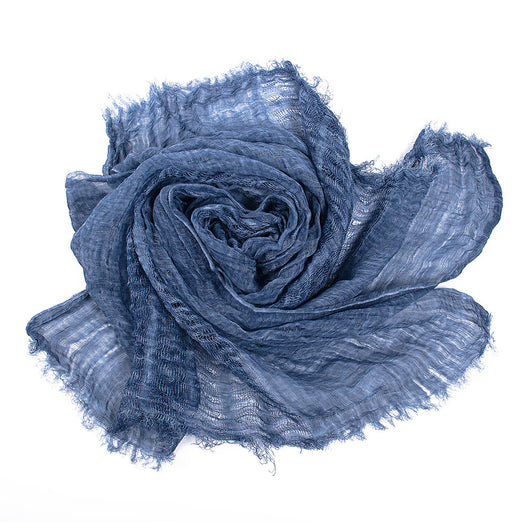 Bufanda de Lino Liso Estilo Retro con Borlas para Mujer - Image 10