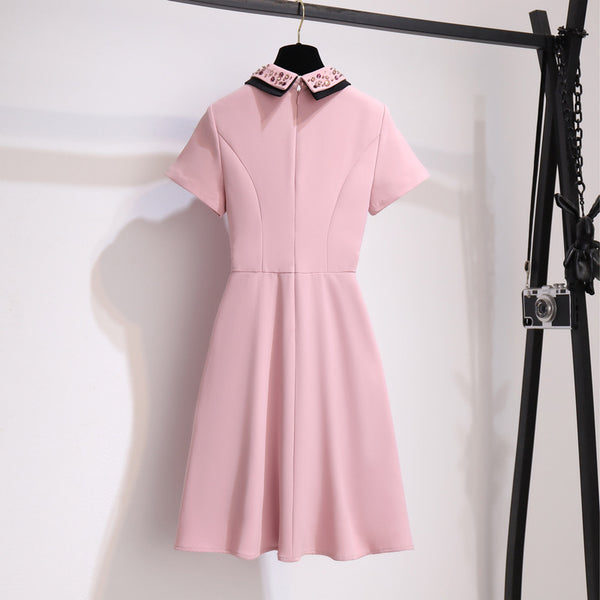 Vestido Midi Estilo Occidental con Cuentas - Romántico y Elegante
