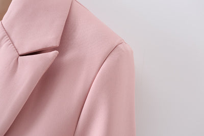 Blazer Oversize Doble Botonadura Color Sólido - Image 2