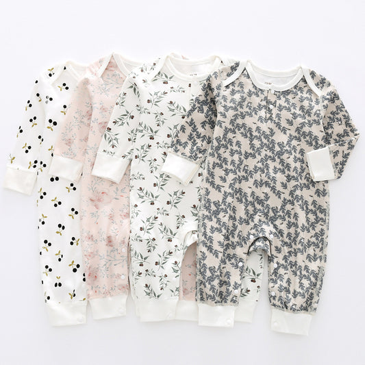 Pijama Enterizo de Algodón Orgánico para Bebé - Primavera y Otoño