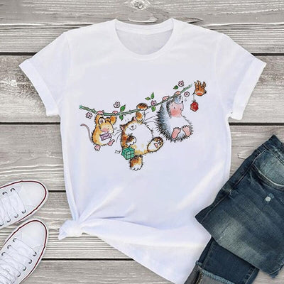 Blusa Holgada Estampado Animales Dibujos Talla Grande - Image 11