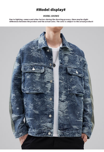 Chaqueta Camisa Denim Retro Americana Estilo Clásico - Image 17