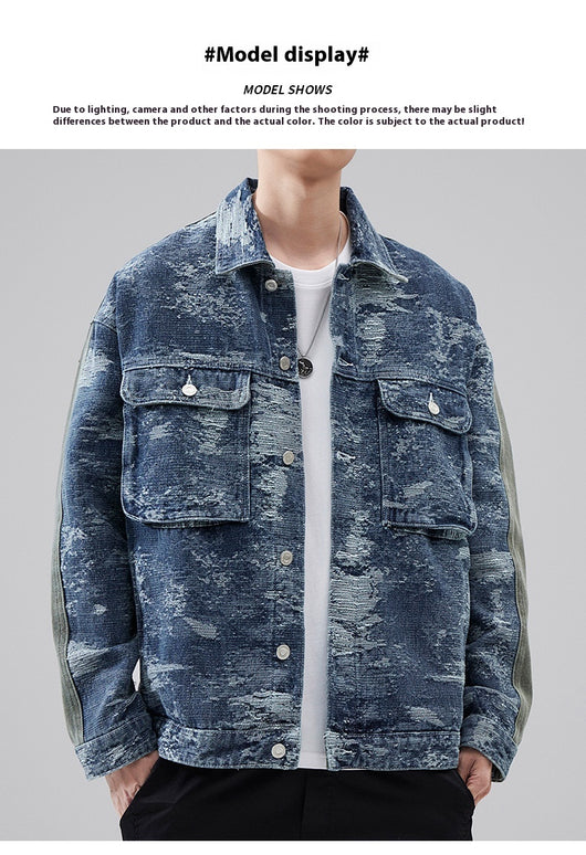 Chaqueta Camisa Denim Retro Americana Estilo Clásico - Image 17