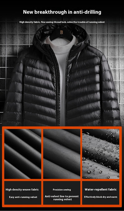 Chaqueta Ligera de Algodón con Capucha para Hombre - Image 12