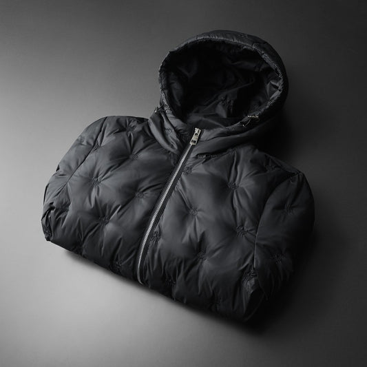 Chaqueta Acolchada con Capucha Bordada para Hombre Talla Grande - Image 2
