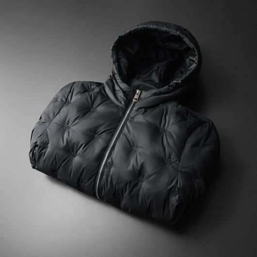 Chaqueta Acolchada con Capucha Bordada para Hombre Talla Grande - Image 2