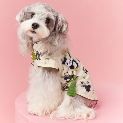 Chaleco sin Mangas Estilo Chino para Mascotas - Diseño Panda Teddy Schnauzer Bichón - Image 7