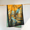 Chal Estampado Panorámico de Ríos y Montañas - Accesorio Versátil Antique