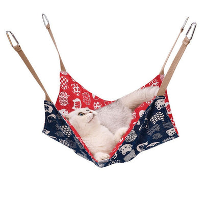 Hamaca Respirante para Gatos - Cama Colgante de Algodón y Lino Resistente - Image 12
