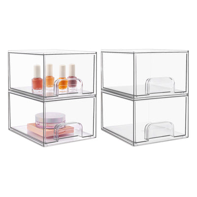 Organizador de Cosméticos Apilable con Cajones Transparentes - Image 6