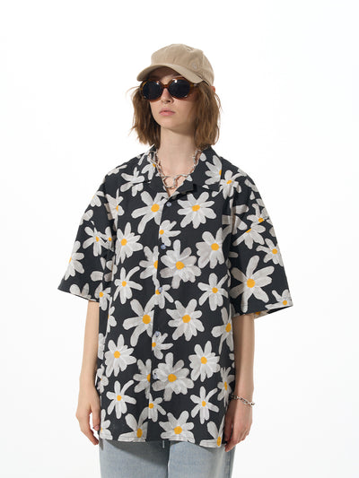Camisa Vestido Floral Blanco con Botones - Image 11