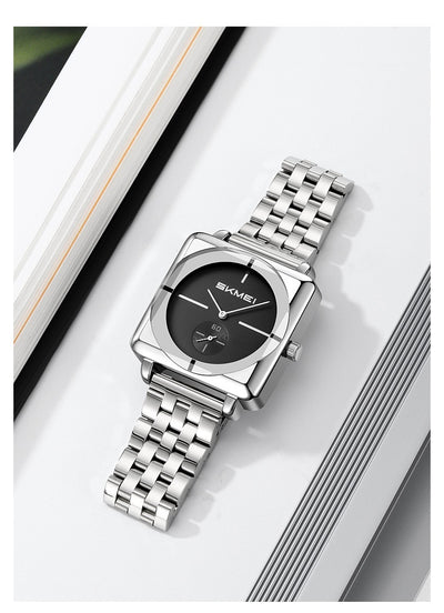 Reloj de Acero Cuadrado con Subdial de Segundos - Movimiento de Cuarzo - Image 15