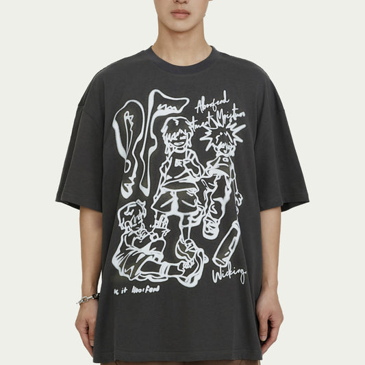 Camiseta Suelta Unisex de Moda Casual