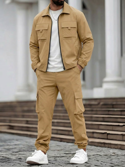 Conjunto de Trabajo Casual: Chamarra y Pantalón con Cierre - Image 14