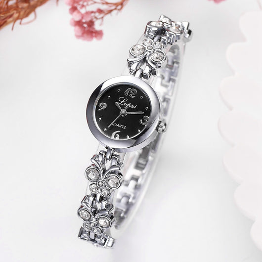 Reloj de Cuarzo para Dama con Correa de Diamantes y Esfera Pequeña - Image 5