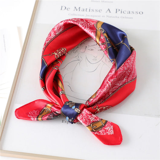 Pañuelo Retro Cuadrado Pequeño de Cachemira para Mujer - Image 32