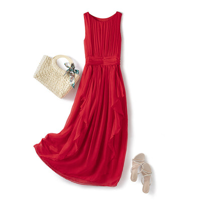 Conjunto Elegante Chaleco y Falda Larga en Seda - Image 22