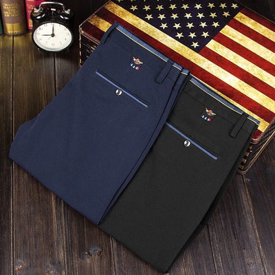 Pantalones Elásticos de Vestir Casual para Hombre Adulto - Corte Recto Suelto - Image 16
