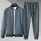 Conjunto Deportivo Casual de Dos Piezas con Cuello Alzado para Hombre