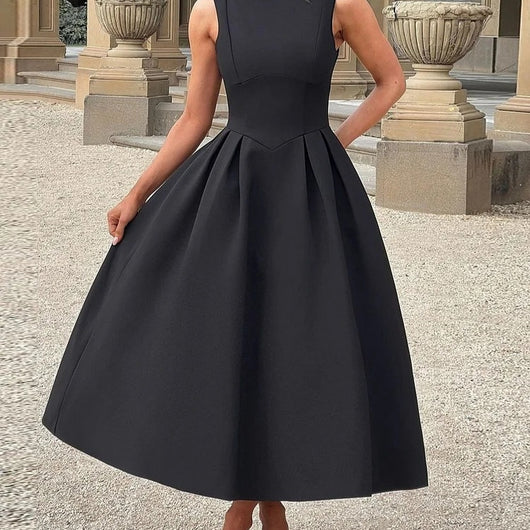 Vestido Sin Mangas Calado con Cintura Ajustada - Image 7