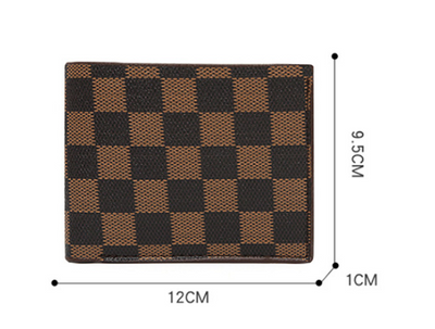 Cartera de Tarjetas Cuadriculada para Hombre - Diseño Clásico - Image 6