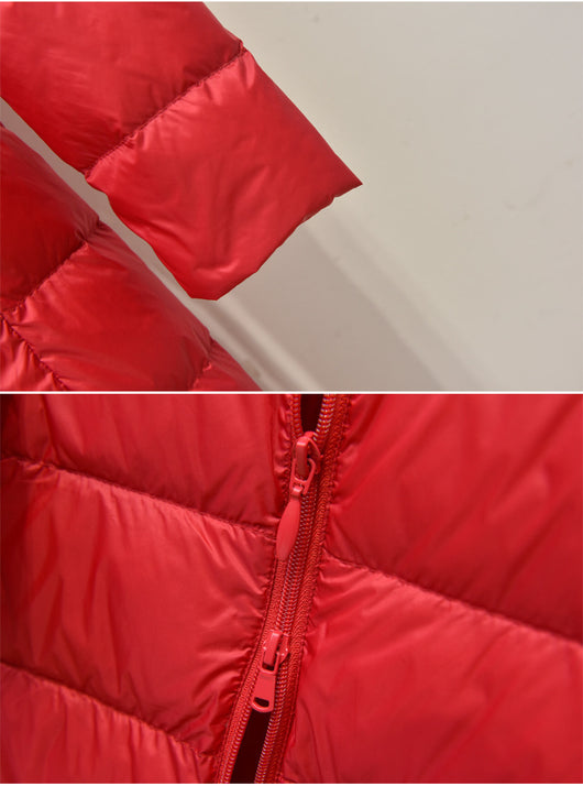 Abrigo Largo Entallado con Capucha - Diseño Elegante Bajo la Rodilla - Image 29