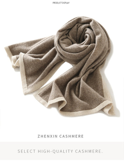 Bufanda Cashmere Tejida con Diseño Geométrico Bloques de Color - Estilo Occidental - Image 15