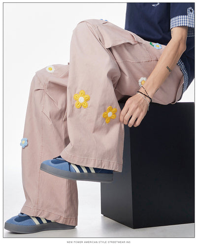 Pantalones de Trabajo Retro Multi-bolsillos Corte Recto Unisex - Image 23