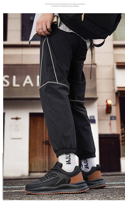 Tenis Deportivos de Plataforma Ligeros con Suela Suave - Cuero Casual para Hombre - Image 15