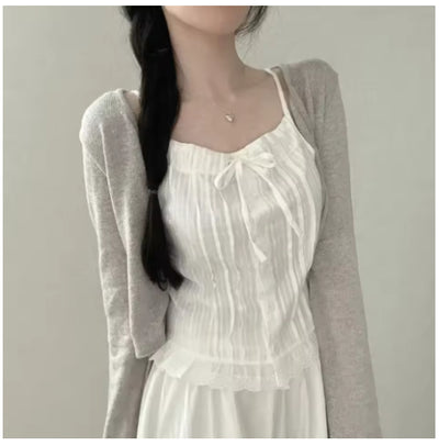 Blusa Francesa Blanca Corta para Mujer - Image 16