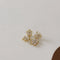 Joya Floral con Zirconia Cúbica - Diseño Coreano Elegante