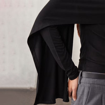 Blusa Elegante con Capa para Mujer - Estilo Premium Oscuro - Image 4