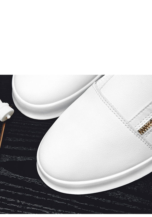 Botas Blancas de Cuero para Hombre con Doble Cierre - Estilo Casual Deportivo - Image 8