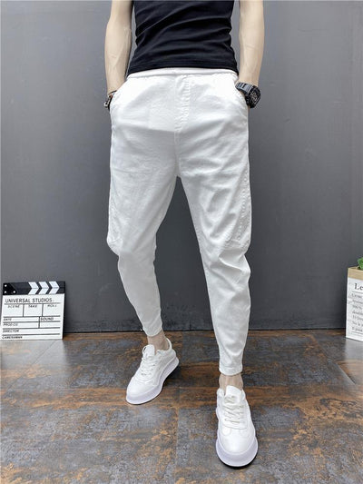 Pantalones Harem Tobilleros Ajustados de Cintura Elástica - Image 10