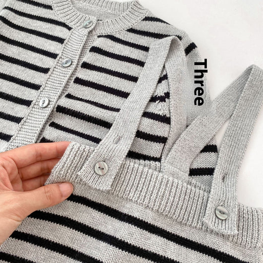 Conjunto Cardigan Tejido a Rayas - Dos Piezas - Image 12