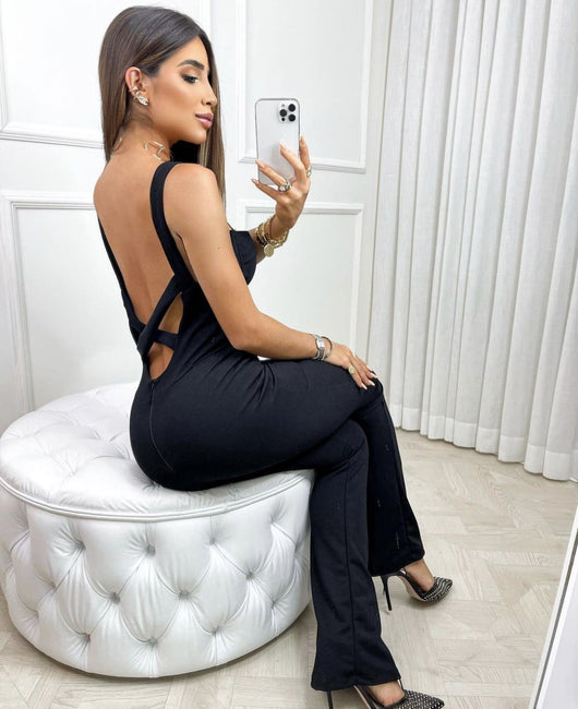 Jumpsuit Bandage Escote Espalda Descubierta Estilo Street - Image 14