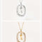 Women's Light Luxury Alphabet Sterling Plateado Collarbone Necklace X Dorado