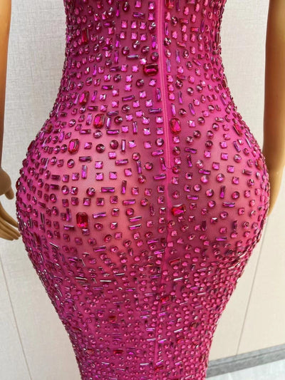 Vestido de Fiesta Brillante con Strass para Anfitriona - Image 8
