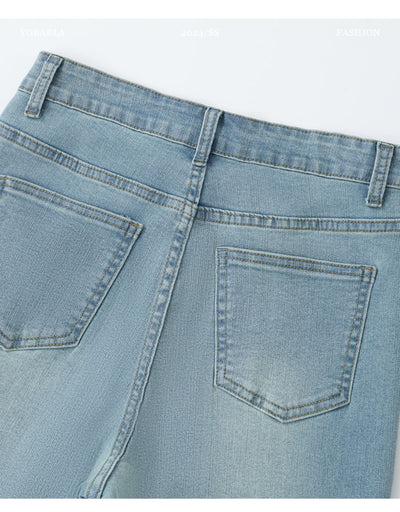 Jeans Skinny Talle Alto Stretch Talla Grande en Tonos Claros - Image 16