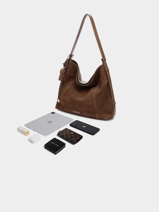 Bolso Crossbody Vintage de Ante Aterciopelado - Gran Capacidad para Otoño e Invierno - Image 9