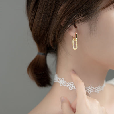 Aretes Geométricos de Diamantes - Diseño Elipse Moderna - Image 12
