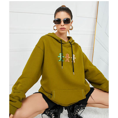 Sudadera Suelta de Manga Larga en Colores Sólidos para Mujer - Image 11