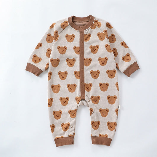 Mameluco Tejido de Otoño para Bebé con Diseño de Osito - Image 6